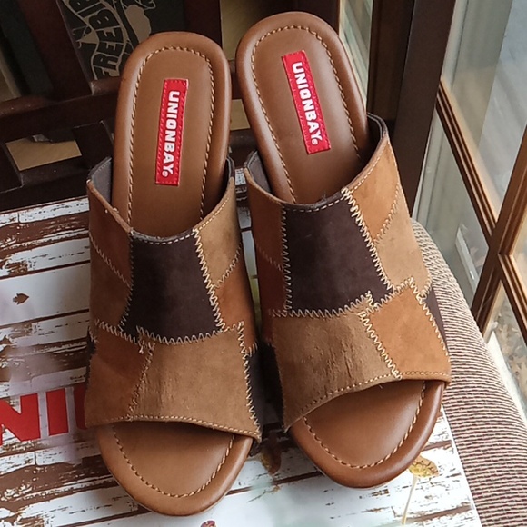 UNIONBAY Shoes - Unionbay Women's Brown Patchwork Sandals